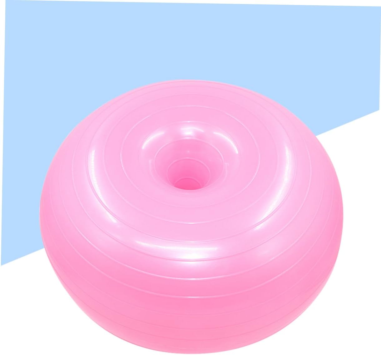 VANZACK 50cm Explosion-Proof Yoga Auxiliary Ball Thickened PVC Fitness Ball in Light Pink for Home Exercise and Balance Training with Air Pump