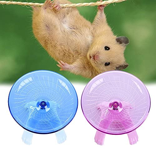 Litewoo Hamster Wheel Flying Saucer Exercise Toys, Silence Quite Spinner, For Gerbil Rat Mouse Mice Dwarf Hamster And Other Small Animal（Blue） #TOP1