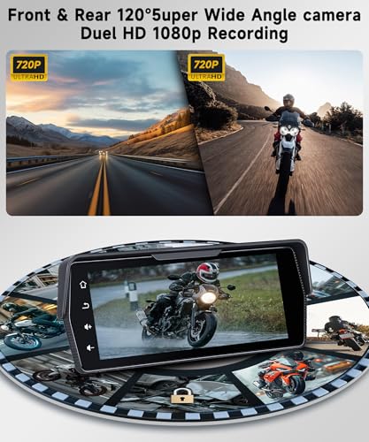 Écran CarPlay pour Moto VECHTEL 6,86" Android Auto et Double Caméra - 4
