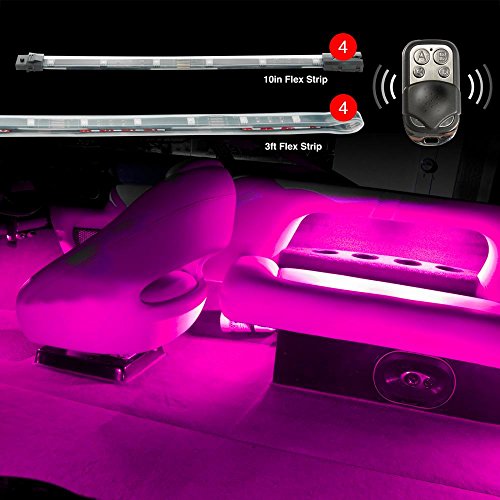 XKGLOW XK074011 4X 36 Strips + 4x10 Flex Strips2 Million Color LED Accent Light Marine/Boat Kit