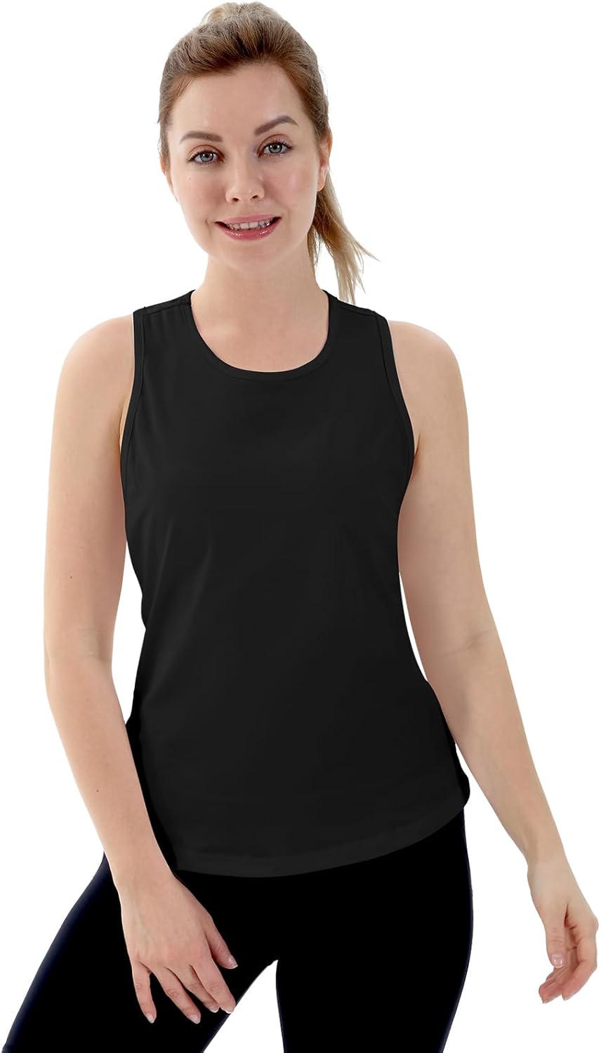 2 Pack Women's Workout Tank Tops Sleeveless Athletic Tops Racerback Loose Fit Running Yoga Shirts - Image 2