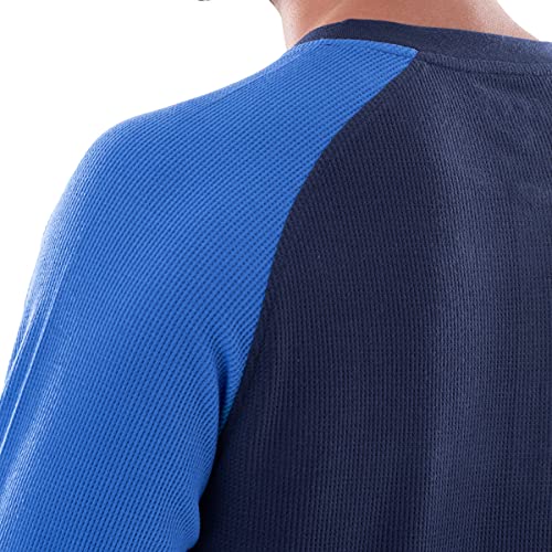 IZOD Men's Long Sleeve Colorblock Henley Tee and Microfleece Pant Sleep Set3