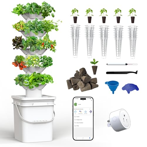 SJZX Hydroponics Growing System Kit, 5-Layer Hydroponic...