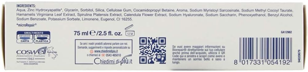 BIOREPAIR Toothpaste Gums Protection 75 Ml Care And Dental Hygiene