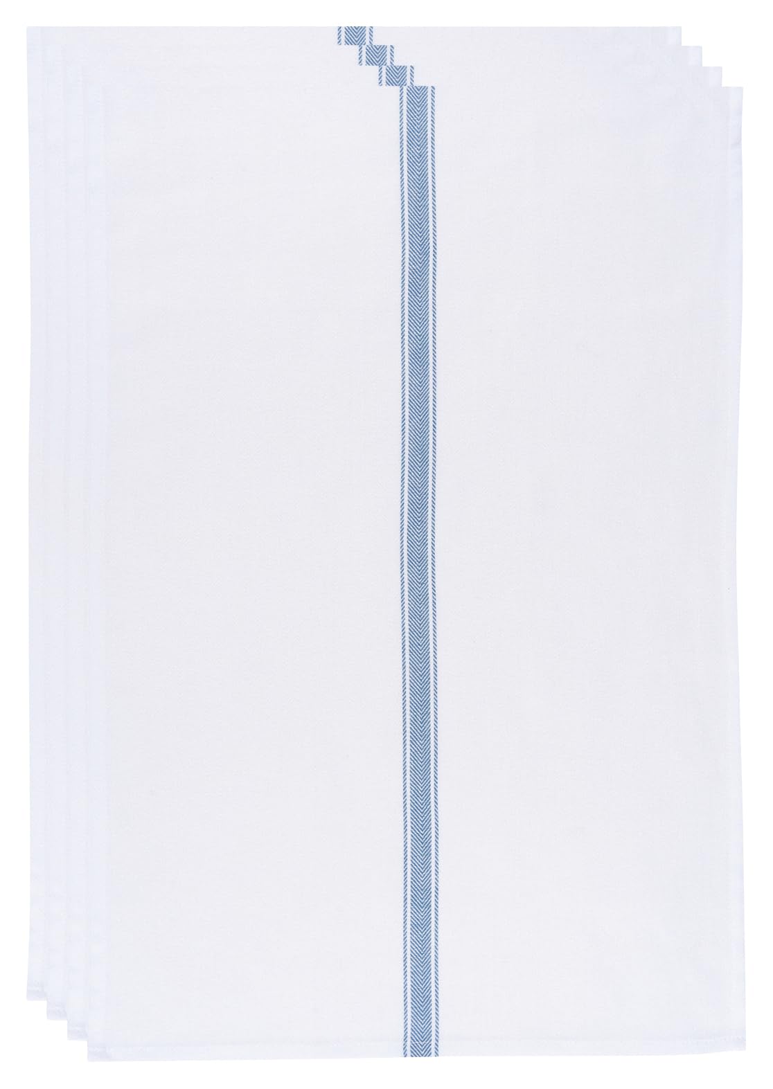 Now Designs Teatowel Set of Four, Brooklyn Stripe Delft