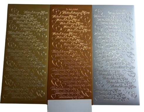 TRTO 1x Silver Thinking of You Peel Off Stickers 8mm Approx Sympathy Card Making Craft