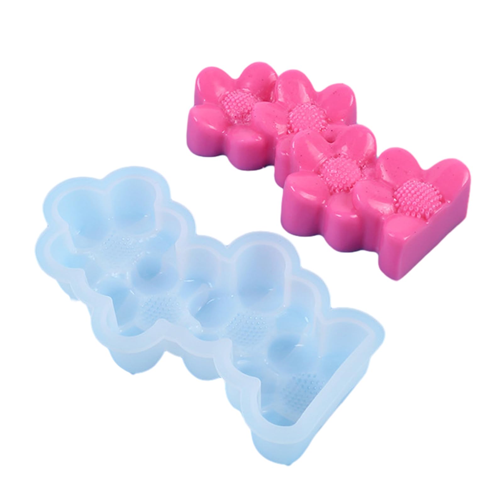 NEWFT Cactus Heart Flower Epoxy Resin Mold Scented Candle Silicone Mold Plasters Table Ornament Tool Nonstick