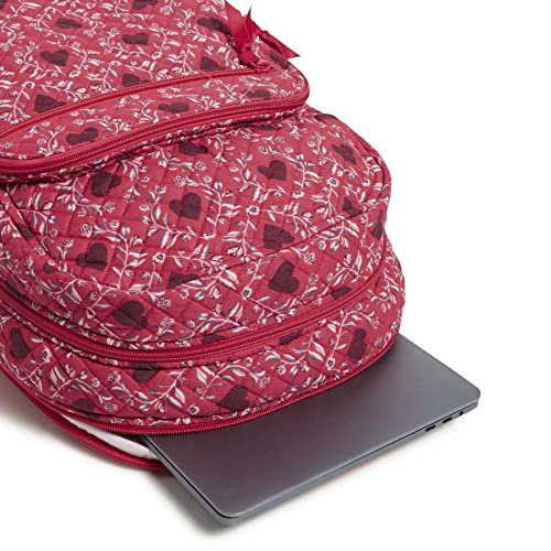 Vera Bradley Campus Backpack, Imperial Hearts Red-Recycled Cotton #TOP3