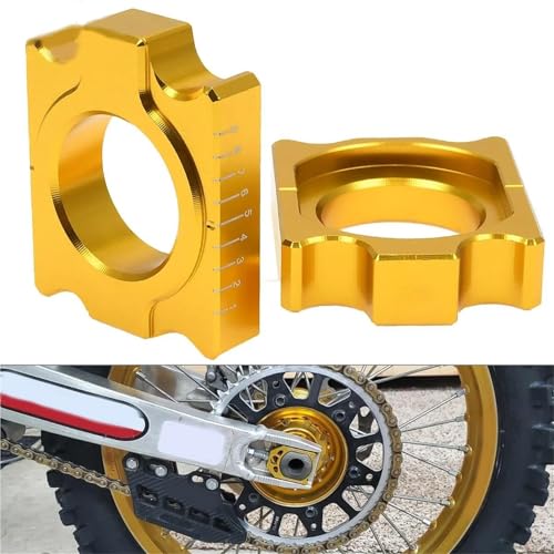 Ajustador de cadena de 25 mm de aluminio CNC para Suzuki RMZ250 y RMZ450 4
