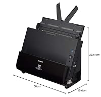 Canon DR-C225 II - imageFORMULA Dokumentenscanner (Duplex, Einzug, Farbe, 600dpi, 25 Seiten/Min, PDF OCR, kompakt, schwarz) – Ansicht 8