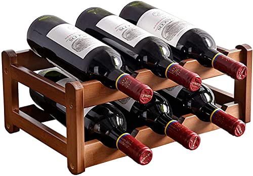 Soporte para botellas de vino de madera para 6 botellas miniatura 1