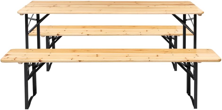 Benches and Table Picnic Tables for Outdoors Bench Picnic Table Portable Picnic Table Camping Tables,Lightweight Tables and Chairs Set 70"(L) x 19.7"(W) x 30"(H)