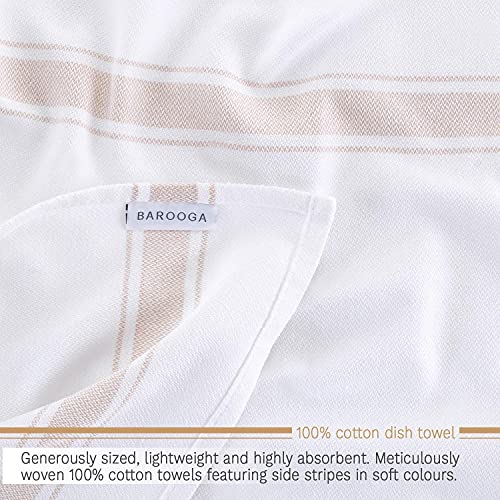 Barooga Turkish Hand Towel Set (Pack Of 4) Face Towel, Peshtemal Fringe Hand Towel Set - Kitchen Tea Dish Cloth Set, Super Soft, Quick Dry And Highly Absorbent (19 X 27 Inches) (Beige) #TOP3