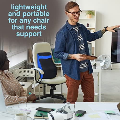 Back Massaging Vibrating Pillow - Back Therapy Massager Lumbar Posture Support Cushion 2 Massage Modes Relax Muscles - Use In Home Office Travel Car And More (Red) #TOP5