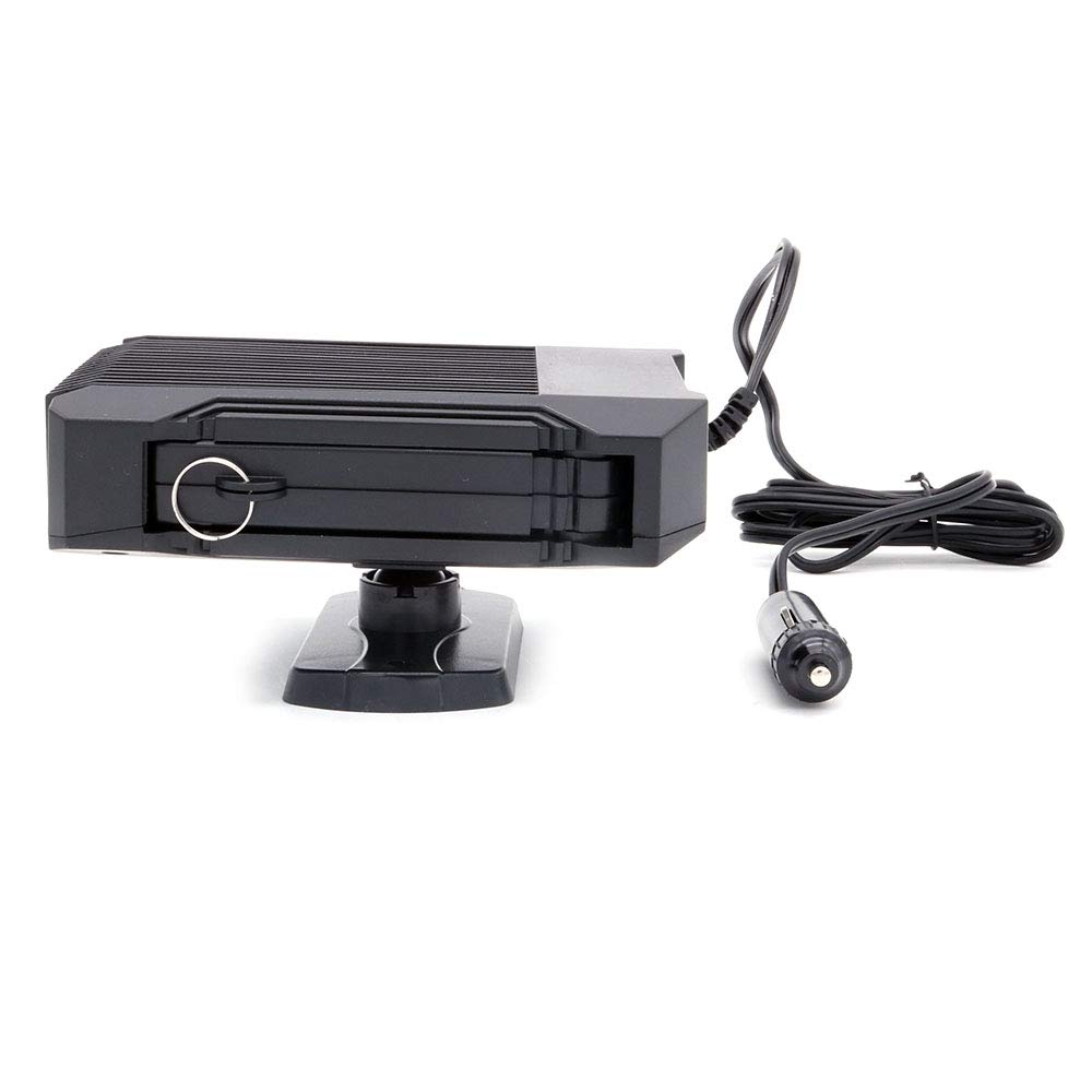 Image secondaire de NUZAMAS Chauffage de voiture portable 12 V 150 W avec poignée, chauffage et ventilateur 2 en 1, désembuage de voiture d'hiver, s