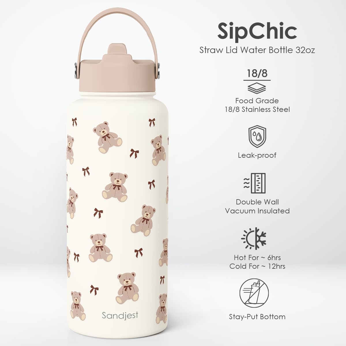 Bear Stainless Steel Water Bottle 32