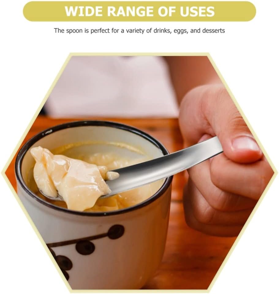 Egg Spoon 5pcs Set Stainless Steel Serving Spoons Multipurpose for Breakfast Desserts and Kitchen Smooth Surface Safe to Use