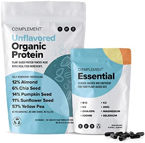 Complement Vegan Multivitamin and Unflavored Protein Bundle