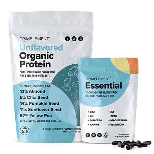 Complement Vegan Multivitamin And Unflavored Protein Bundle #TOP3