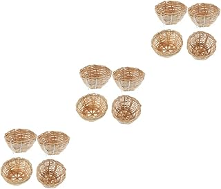 balacoo 12 pcs Hanging Bird Nest Birds House Nest for Birds Handmade Bird Nest Parrot Nest Decorate Long Tail Bamboo