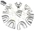 DDP 10 Impression Trays Perforated Set of Ten Upper & Lower XS, S, M, L, XL