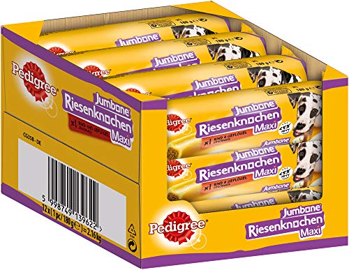 Pedigree Hundesnacks Riesenknochen für große Hunde mit Rind & Geflügel, 12 Stück (12 x 180 g) Cover
