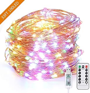 USB String Lights, 33ft 100 LED String Lights, Waterproof Copper Wire Light