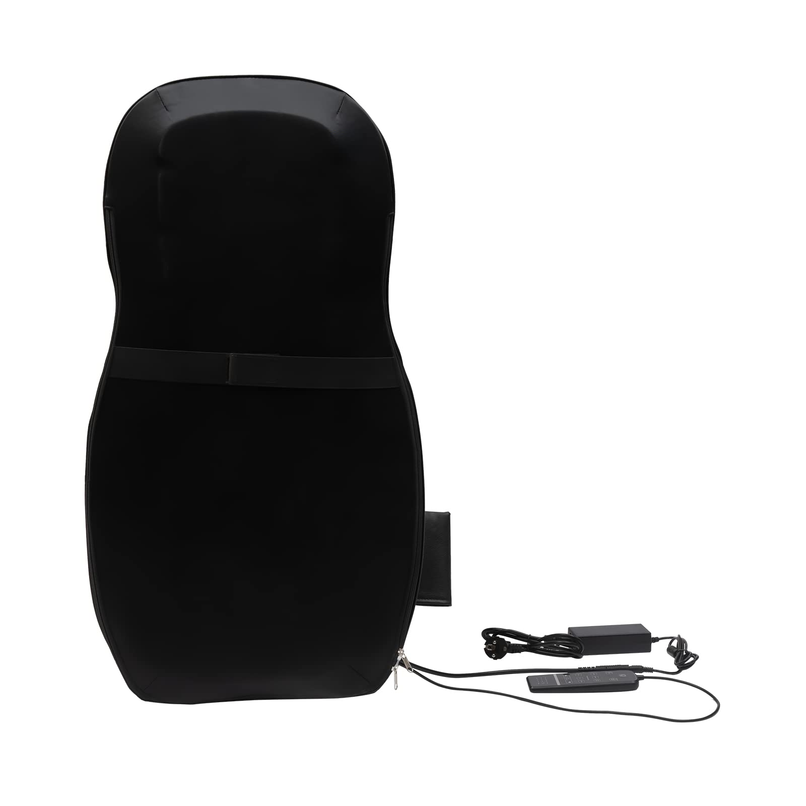 Massagesitzauflage, 48W Shiatsu Massagesitzauflage 3 Vibrations-Modi Rückenmassaggerät, 3 Intensitätsstufen, Massagesessel geeignet für Sofa, Sessel, Bürostuhl, Esszimmerstuhl (Schwarz)