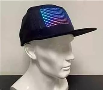 Welaso Programmable Message Hat LED Colorful Message Display, App Controlled