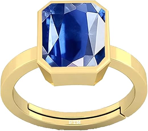 PTM Natural Blue Sapphire/Neelam 3.25 Ratti to 10.25 Ratti or 3 Carat to 9.5 Carat Astrological Certified Gemstone/Square ...