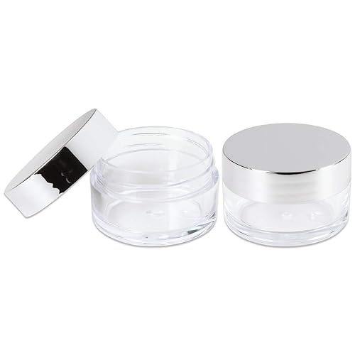 Miniatura 3 de Beauticom - Tarros transparentes redondos de acrílico con tapas para bálsamos labiales, cremas, maquillaje, cosméticos, muestras, ungüentos y otros