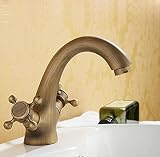 Mangeoo Cuivre antique bronze l'eau chaude et froide bassin collecteur menant leader européen de double double vasque lavabo robinet