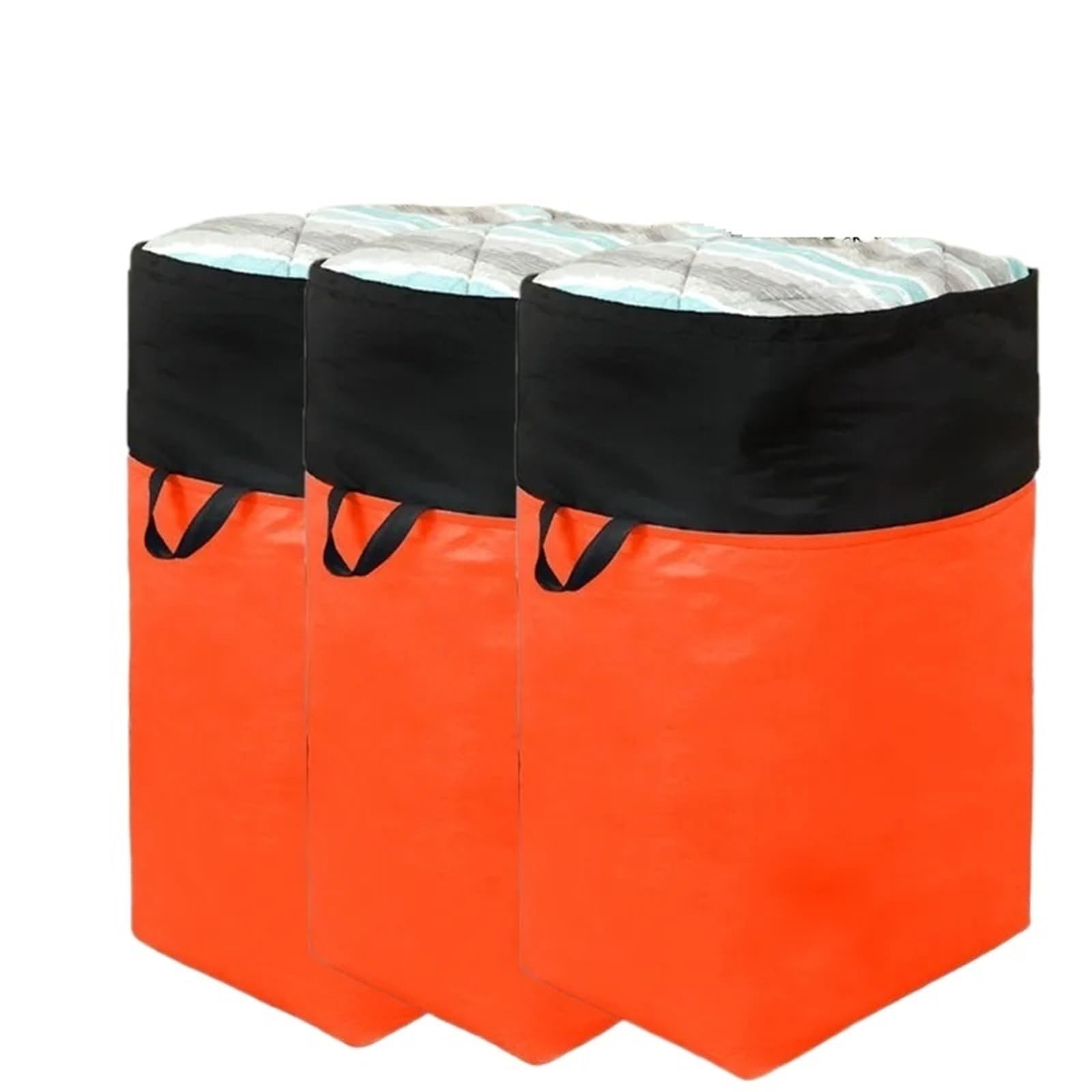 KIFSDLF Extra Large Capacity Thickened Waterproof Dustproof Bag For Quilt Storage Moving Packing Dormitory Organizing([pack of 3] orange extra large)