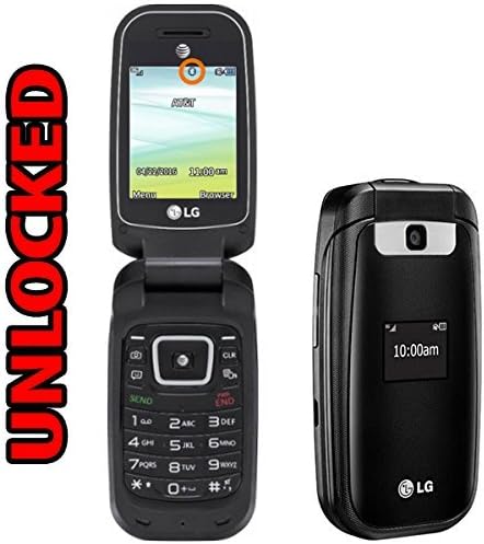 LG B470 Flip Phone AT&T + GSM Unlocked 3G - Black (Renewed)