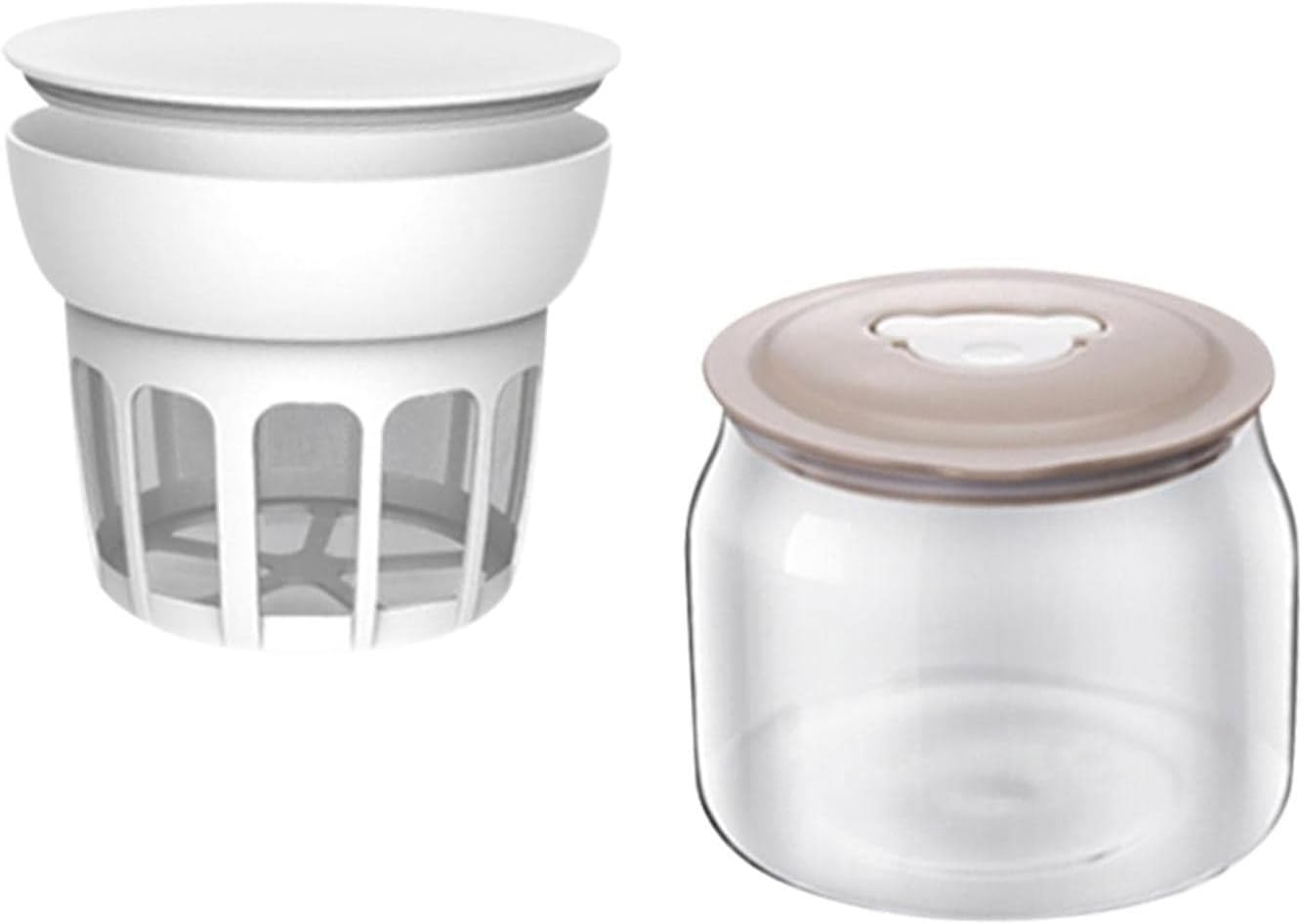 Cheese Maker with Lid Whey Separator Nut Milk Container Household Thick Yogurt Filter Kitchen Tool Easy to Use Cheese Maker with Lid