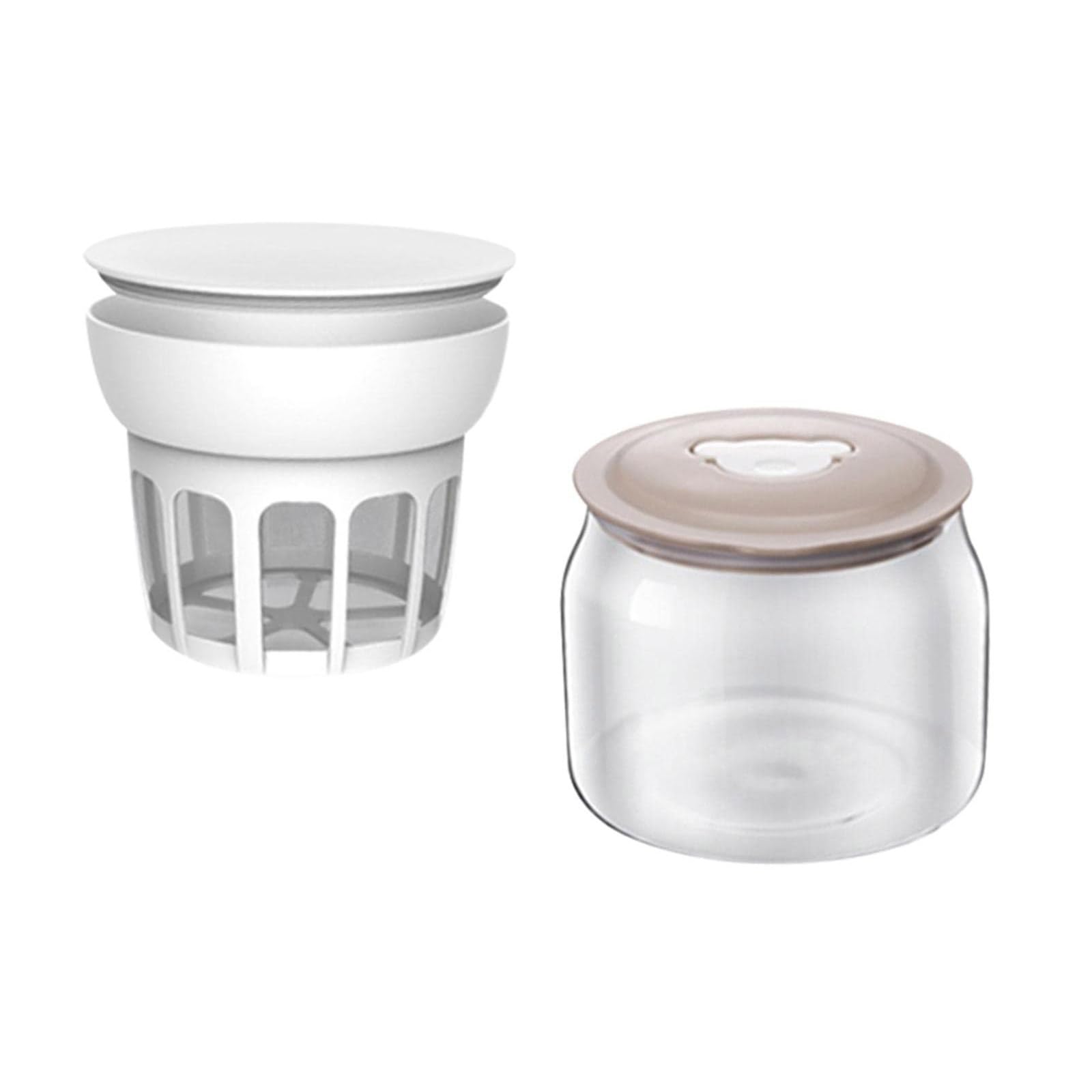 MICFENY Whey Separator Yogurt Maker Fine Meshes Yoghurt Filter Cheese Maker with Lid Reusable Kitchen Tool Easy to Clean