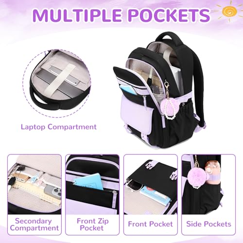 Mochila Escolar para Niñas ASKSKY 15.6 Pulgadas miniatura 3