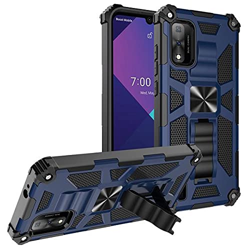 GW USA Case for Wiko Ride 3 Case w/Tempered Glass Screen Protector [Military Grade] Ring Car Mount Kickstand Shockproof Hard Case for Wiko Ride 3 - Blue