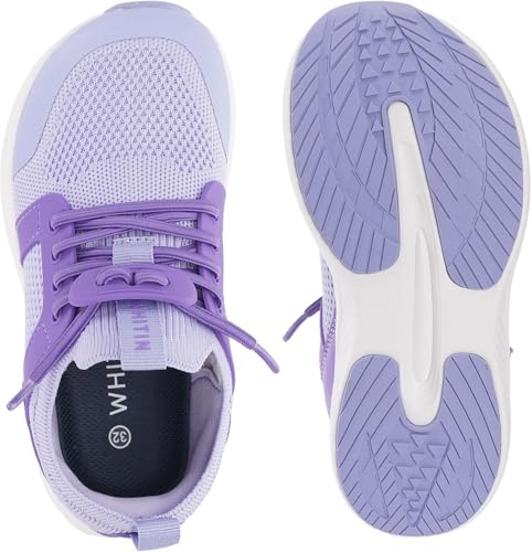 WHITIN Little/Big Kids Wide Toe Box Tennis Shoes Zero Drop