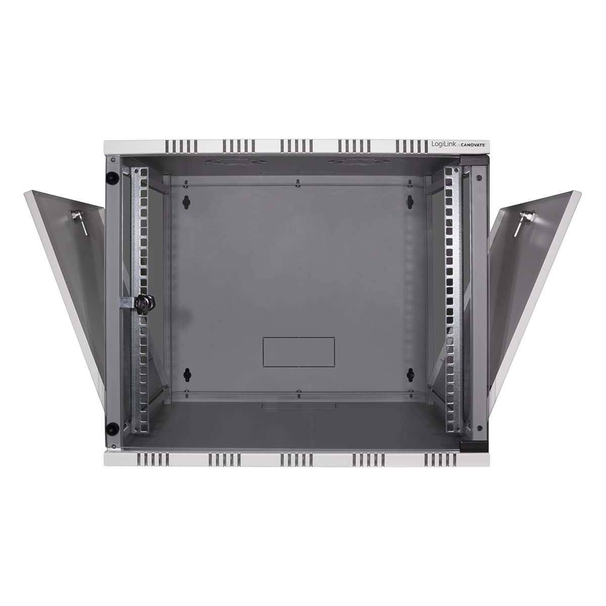 LogiLink W09A40G Rack monté sur le mur 9U 50kg Blanc étagère - Étagères (50 kg, Rack monté sur le mur, 9U, Blanc, 48,3 cm (19"), Acier)