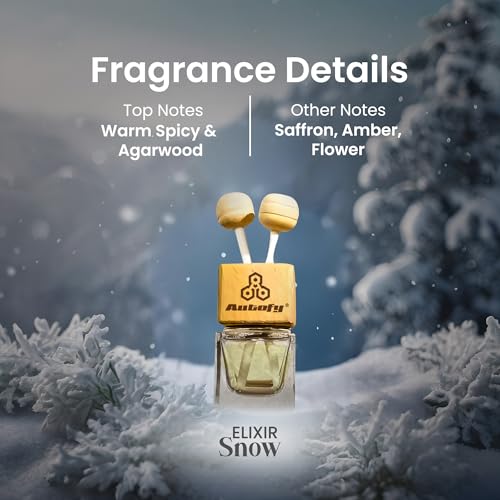 Image of Autofy ELIXIR Vent Perfume for Dashboard Perfume Diffuser Car Fragrance Car Air Freshener Car Accessories for Interior All Cars Long Lasting Car Perfume & Freshener [10ML] (Snow)