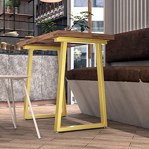 Dr.iron Metal Gold Table Legs 28''Inch Furniture Legs,Dining Table Legs,Metal Legs For Table Desk,Office Table Legs (Without Boards) #TOP28