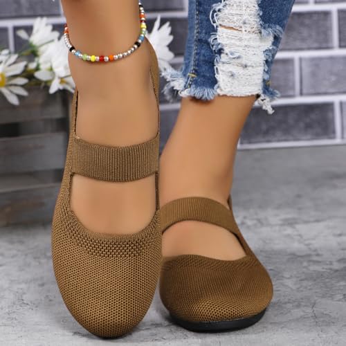 Women's Solid Color Dance Shoes, Casual Comfortable Slip-on Flat for Daily Footwear, Breathable Ballet for Women & Girls, Fall Outfits, Fall Freshness, Comfort Walking Plus Size Shoes4