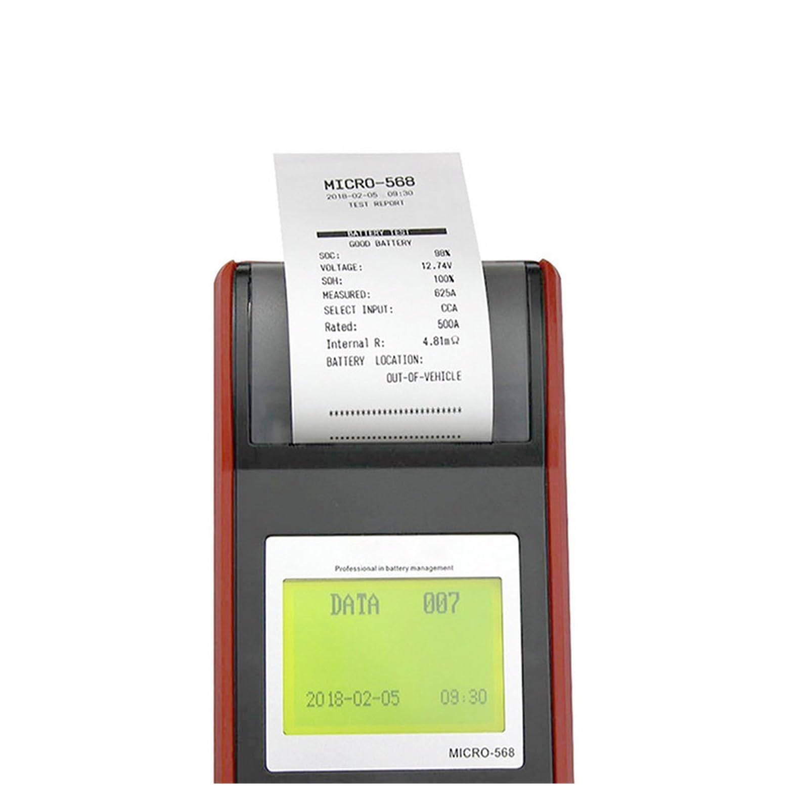 2 Tester For Batteria For Auto Da 30 V Con Stampante For Auto Che Avvia La Batteria Diagnostica Del Test Del Di Ricarica(MICRO 200)