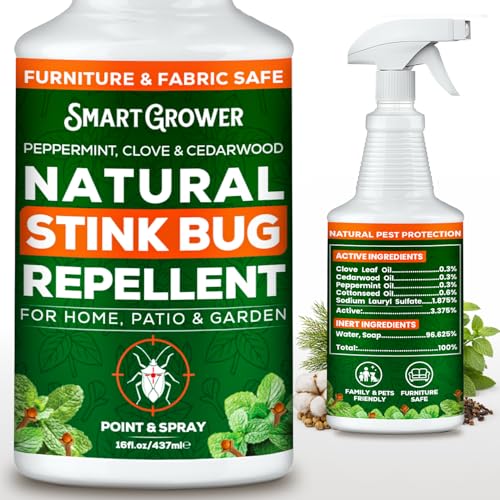 Natural Stink Bug Spray & Repellent for Indoor & Outdoor Use – Plant-Based...