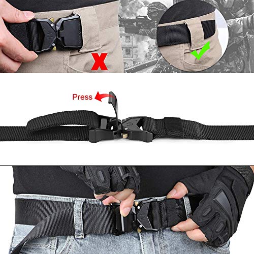 MOZETO Arbeitsgürtel Herren, Schnellverschluss Taktischer Gürtel 3,8cm Bundeswehr Gürtel