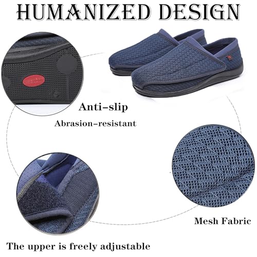 Diabetic Extra Wide Width Shoes for Men Breathable Mesh Walking Shoes Walking Shoes for Elderly,Edema,Swollen Feet2