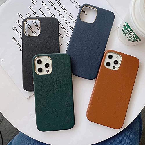 Housse iPhone 12 Pro en peau de mouton vert antichoc 6,1 pouces - 5