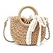 Crbeqabe Straw Beach Bag for Women Woven Straw Shoulder Bag Straw Bag Straw Rattan Tote Handbag Purse for Summer