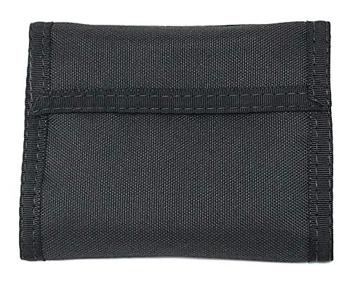 RFID Credit Card Bifold Hook & Loop Wallet. Made in USA (Black)3